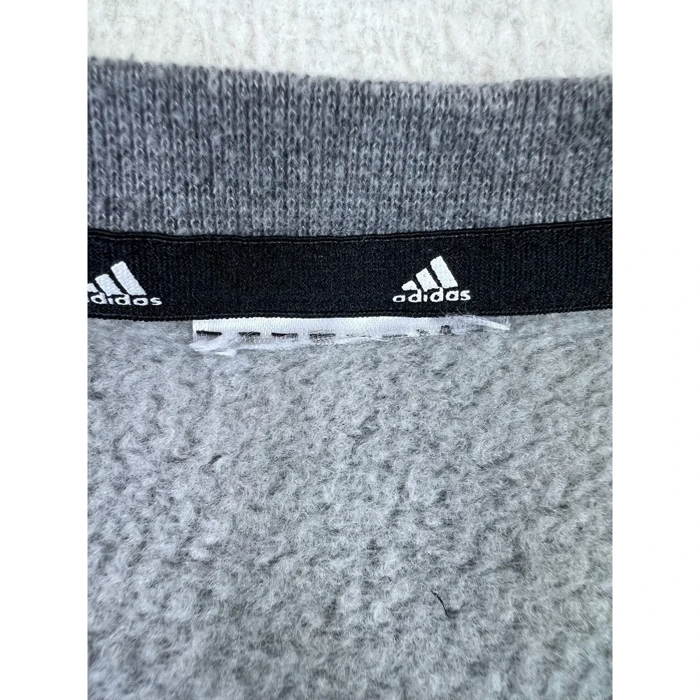 Adidas‎ Sweatshirt Mens Large Gray Crewneck Three Stripes Pullover Athletic Logo